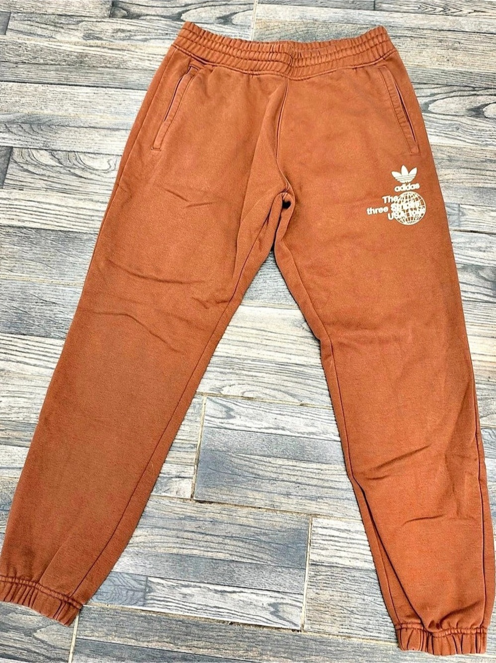 adidas Originals Men's USA Tour Pants Brown Sweatpants Large